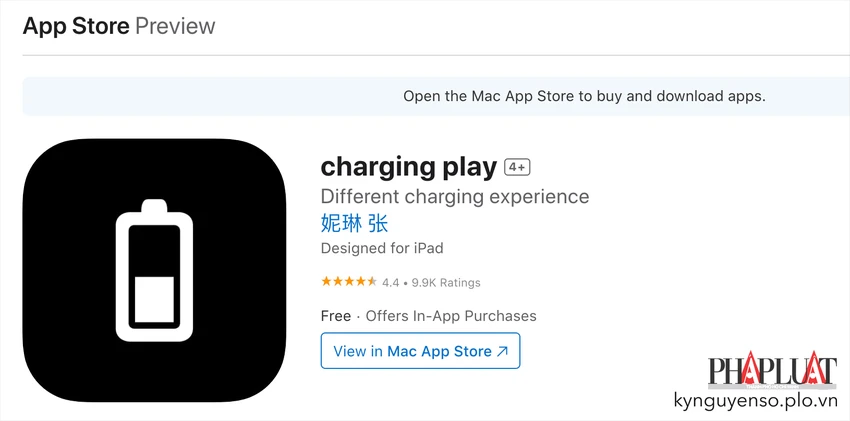 Cài đặt ứng dụng charging play trên iPhone. Ảnh: MINH HOÀNG