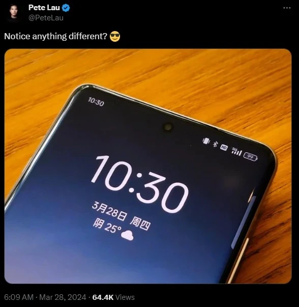 Tin công nghệ 29-3: Giám đốc sản phẩm của OPPO, Pete Lau chia sẻ hình ảnh X7 Ultra hỗ trợ mạng 5.5G.
