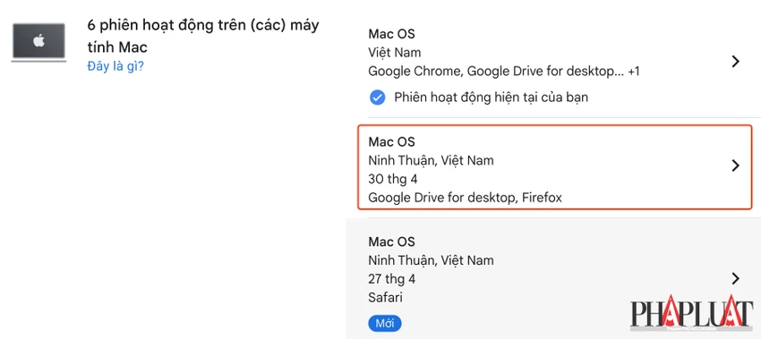 Cách đăng xuất tài khoản Google từ xa để tránh mất dữ liệu. Ảnh: MINH HOÀNG
