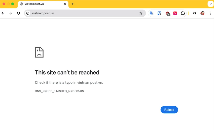 Các website và ứng dụng liên quan đến Bưu điện Việt Nam đang gặp sự cố, khiến người dùng không thể truy cập. Ảnh: TIỂU MINH