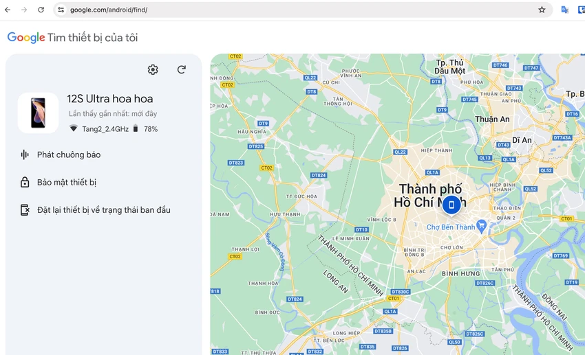 Bật tính năng Find my device để dễ dàng tìm lại điện thoại trong trường hợp mất cắp dữ liệu. Ảnh: MINH HOÀNG