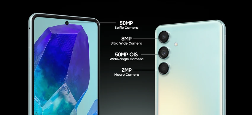 Mẫu điện thoại tầm trung Samsung Galaxy M55 5G.