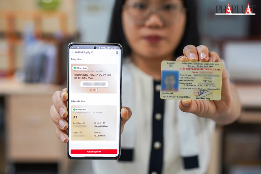 Tích hợp GPLX vào ứng dụng VNeID để thuận tiện khi tham gia giao thông. Ảnh: MINH HOÀNG