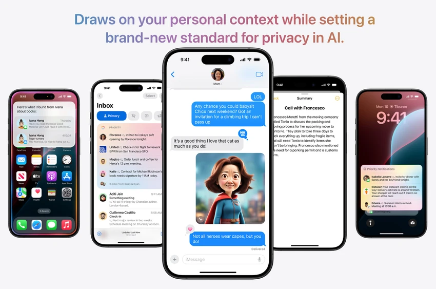 Các tính năng AI của Apple chỉ hỗ trợ iPhone 15 Pro trở lên. Ảnh: Apple