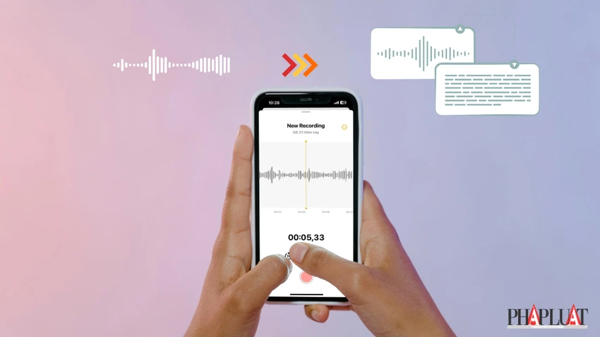 Chuyển âm thanh thành văn bản bằng tính năng Live Audio Transcription trên iPhone hoàn toàn miễn phí. Ảnh: MINH HOÀNG
