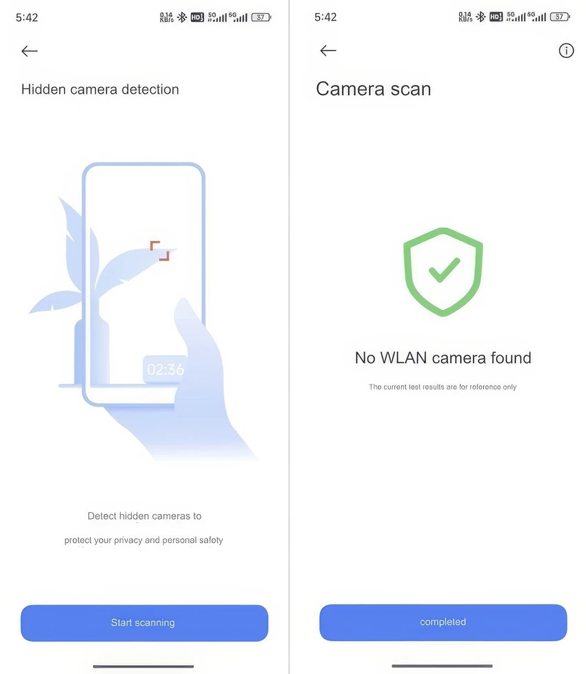 Điện thoại Xiaomi sắp được tích hợp tính năng phát hiện camera quay lén. Ảnh: XiaomiTime