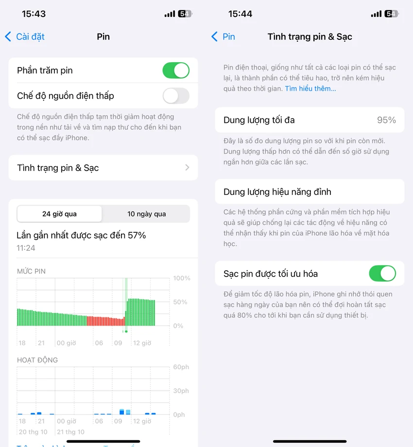 Tin công nghệ 21-10: Nếu dung lượng tối đa dưới 80%, bạn nên thay pin iPhone mới để có được trải nghiệm tốt nhất. Ảnh: TIỂU MINH