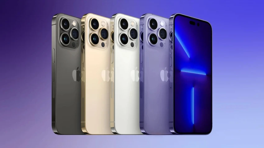 iPhone 14 Pro Max và iPhone 15 Pro Max có thiết kế vuông vức, màu sắc mới.
