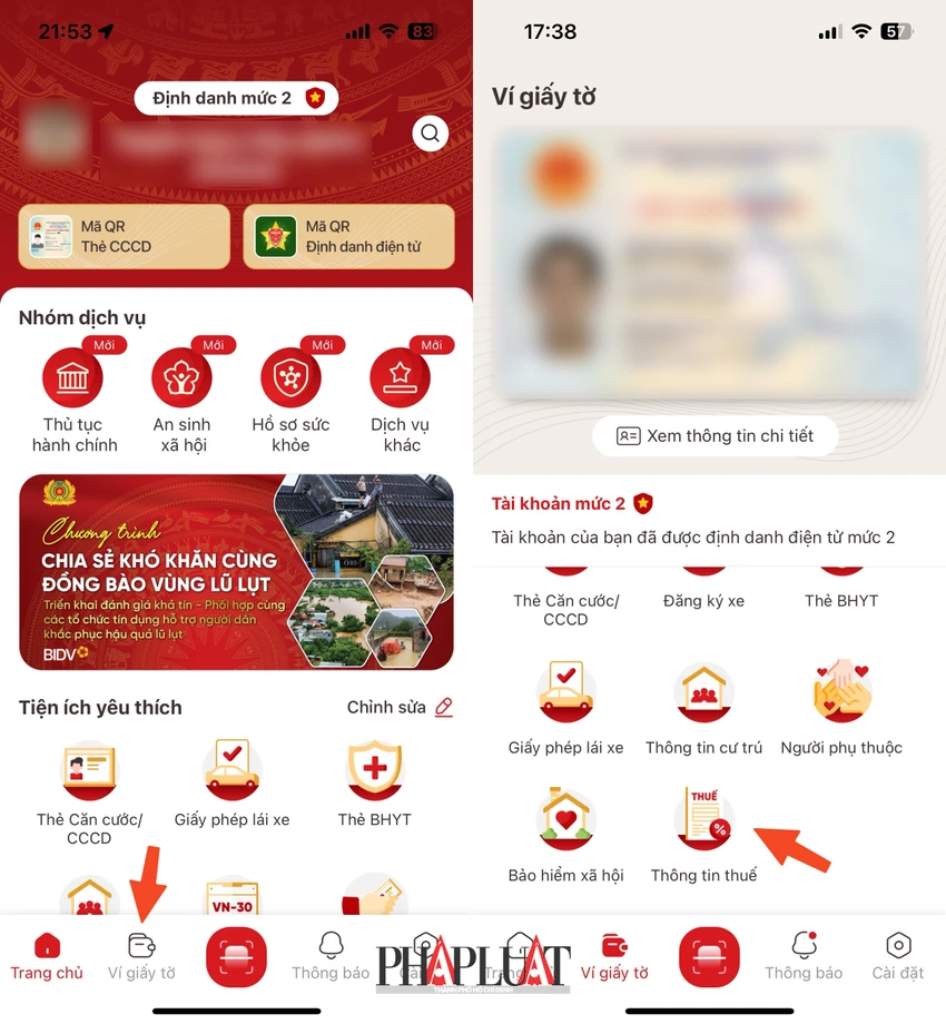 Đăng nhập vào ứng dụng VNeID. Ảnh: MINH HOÀNG