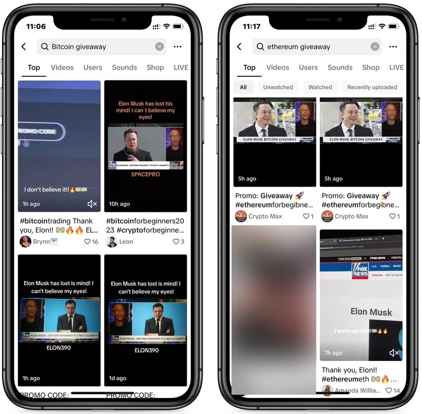 Các trò lừa đảo bằng AI, deepfake trên TiKTok.