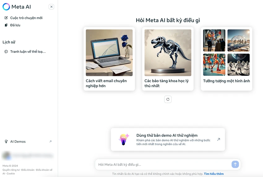 Cách sử dụng Meta AI miễn phí tại Việt Nam. Ảnh: TIỂU MINH