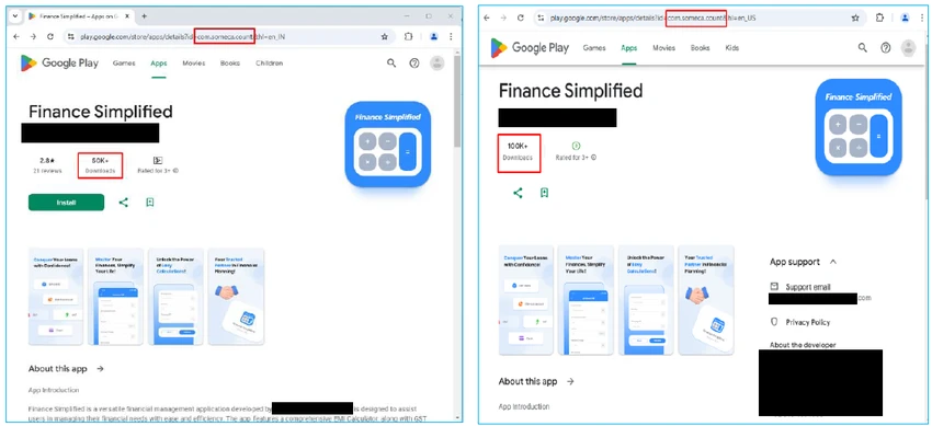 Các ứng dụng độc hại trên Google Play. Ảnh: Cyfirma