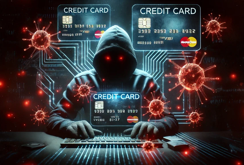 Phần mềm độc hại Infostealer khiến nhiều người bị lộ thông tin thẻ ngân hàng. Ảnh: AI
