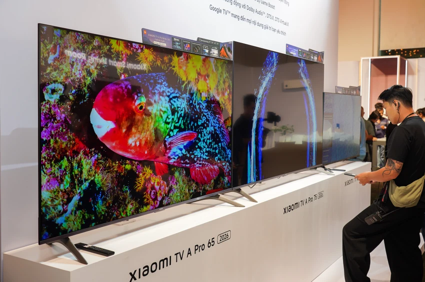 Xiaomi TV A Pro Series 2026 gây ấn tượng với hình ảnh sắc nét, khả năng điều khiển các thiết bị thông minh trong nhà. Ảnh: TIỂU MINH