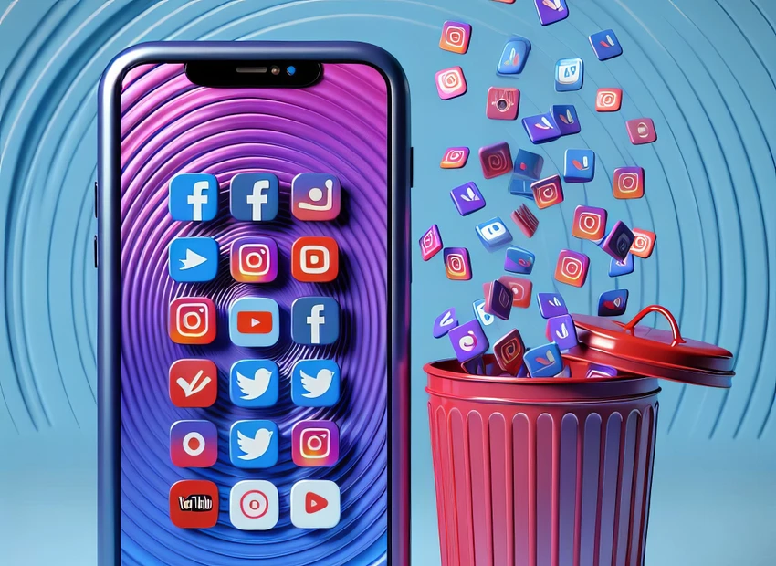 Xóa ứng dụng không cần thiết để cải thiện hiệu năng điện thoại và hạn chế nguy cơ rò rỉ dữ liệu. Ảnh: AI