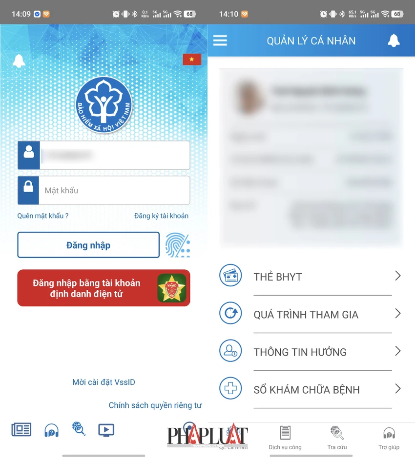 Sử dụng VssID để thay thế thẻ BHYT khi đi khám chữa bệnh. Ảnh: MINH HOÀNG