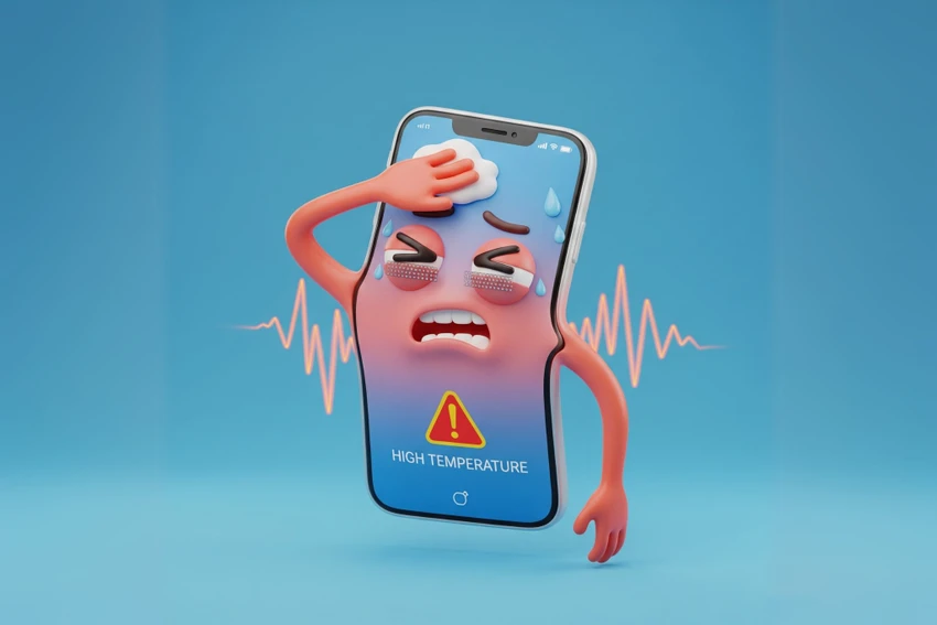 Có rất nhiều nguyên nhân khiến điện thoại nóng lên bất thường. Ảnh minh họa: AI