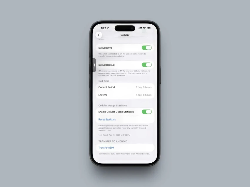 Cách chuyển eSIM trên iPhone sang Android.