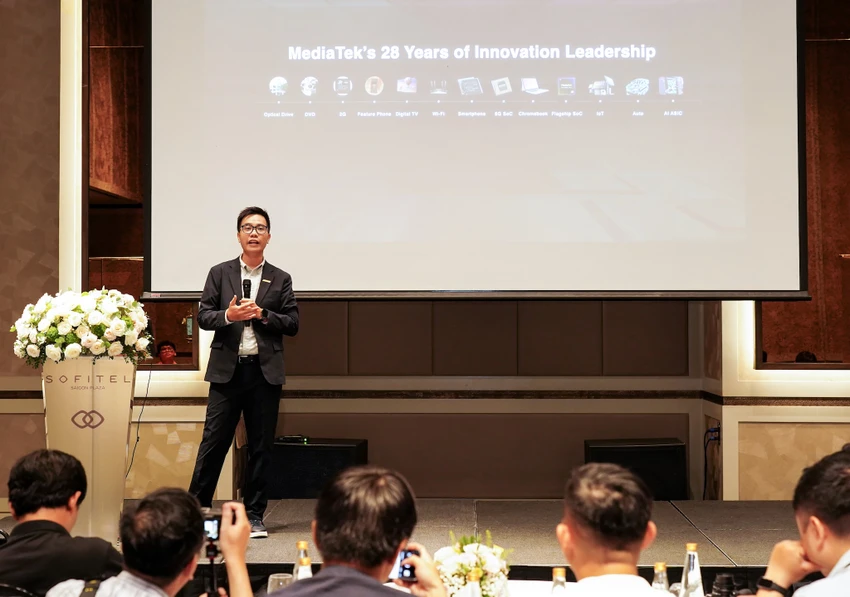 MediaTek đang triển khai nhiều giải pháp với mong muốn thúc đẩy 5G và AI tại thị trường Việt Nam. Ảnh: TIỂU MINH