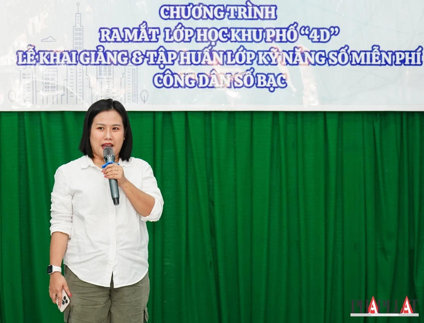 Bà Phan Bảo Thy, Giám đốc Điều hành Dự án Công Dân Số Bạc. Ảnh: MINH HOÀNG