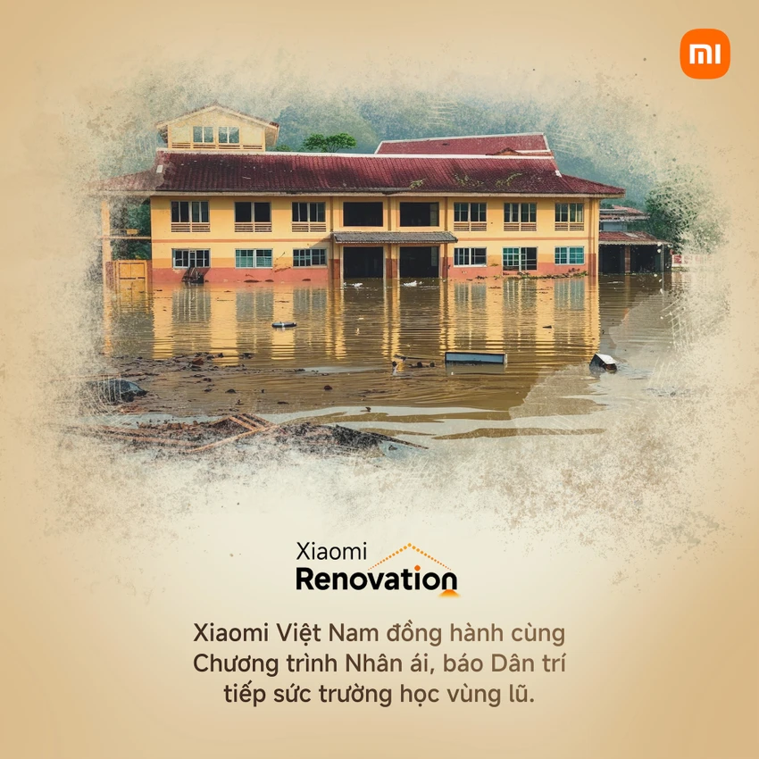 Tin công nghệ 17-10: Xiaomi đồng hành cùng Chương trình Nhân ái, báo Dân Trí tiếp sức trường học vùng lũ.