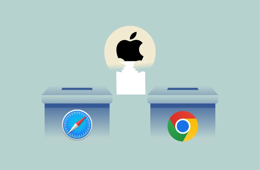 Apple khuyến cáo người dùng iPhone không nên sử dụng trình duyệt Google Chrome. Ảnh minh họa