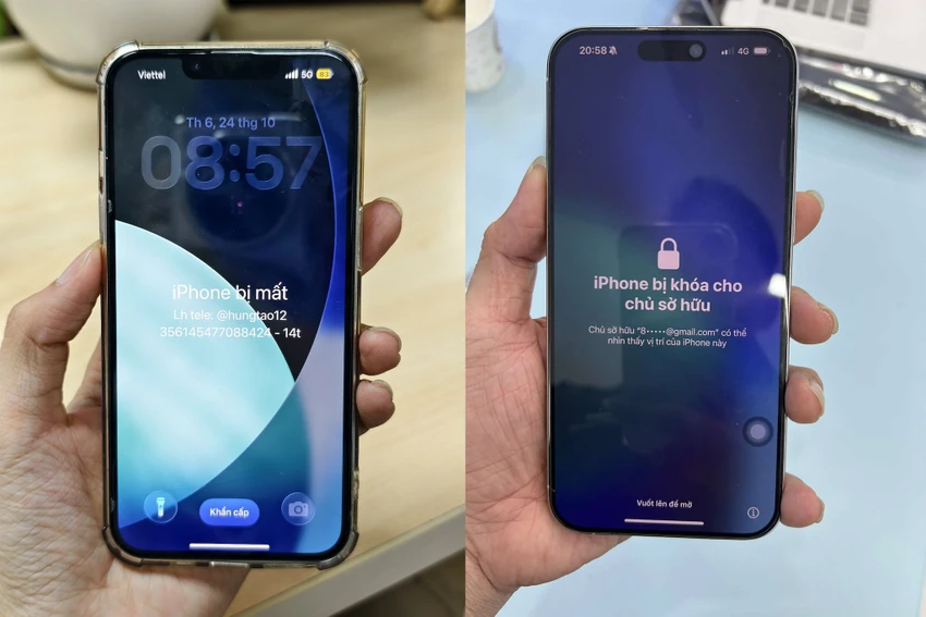 Người dùng bị khóa và bị chiếm quyền điều khiển iPhone sau khi làm theo hướng dẫn nâng cấp Locket Gold. Ảnh: TIỂU MINH