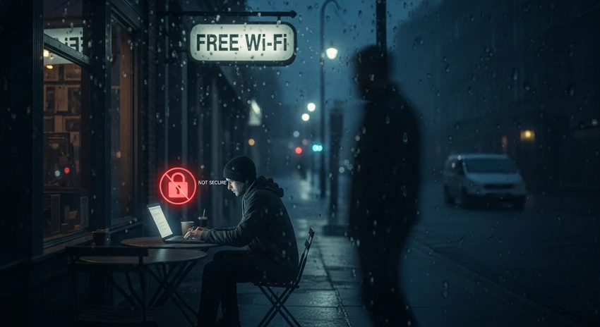 Google khuyến cáo người dùng nên ngừng sử dụng WiFi công cộng để đảm bảo an toàn. Ảnh: AI