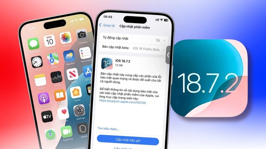 iOS 26.1 thiên về các tính năng mới, trong khi iOS 18.7.2 tập trung vào bảo mật.