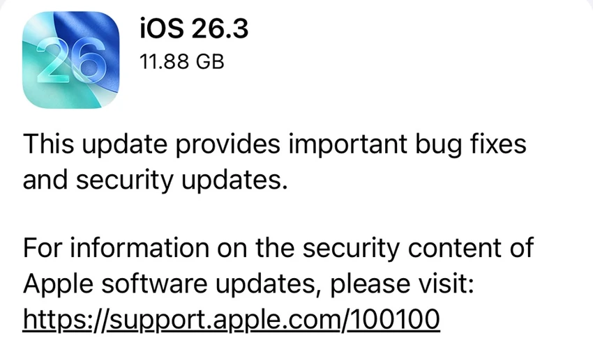 Người dùng iPhone nên cập nhật iOS 26.3 càng sớm càng tốt.