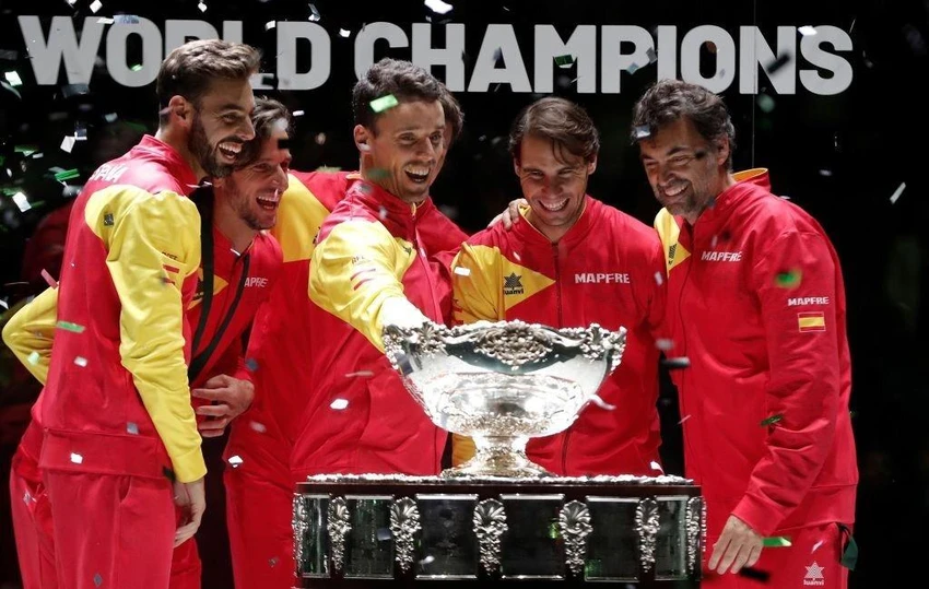 Đội tuyển Tây Ban Nha vô địch David Cup 2019. Ảnh: GETTY