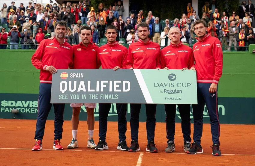 Đội hình Tây Ban Nha "không Nadal" tại vòng loại Davis Cup. Ảnh: GETTY