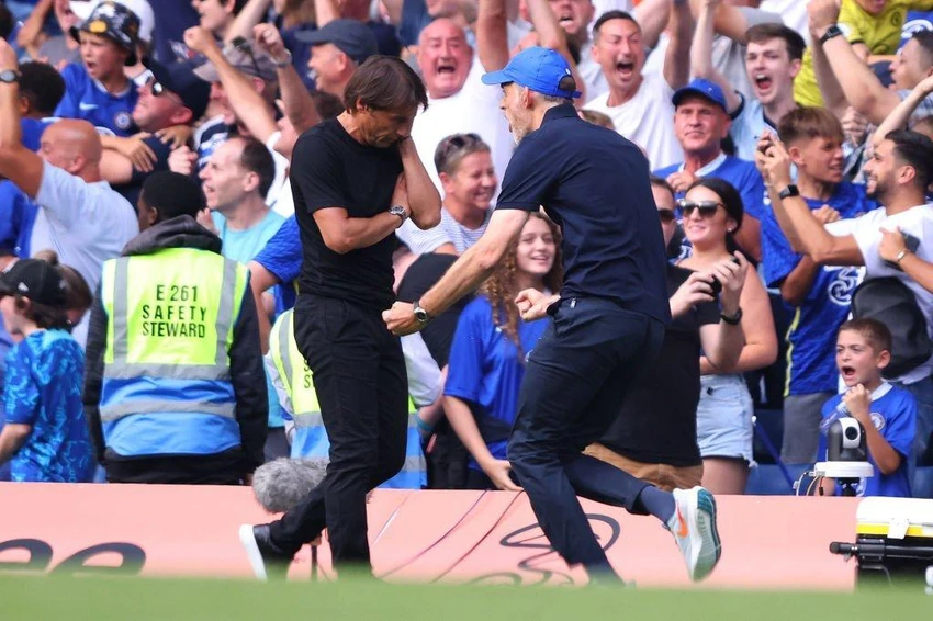Conte khá bĩnh tĩnh trước sự khiêu khích của đồng nghiệp bên phía Chelsea. Ảnh: GETTY
