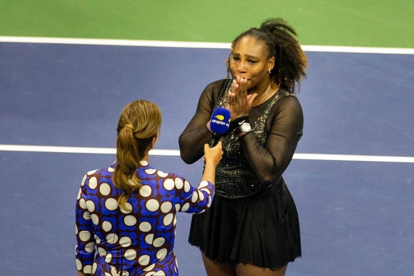 Huyền thoại Serena xúc động chia tay Mỹ mở rộng 2022. Ảnh: GETTY Huyền thoại Serena xúc động chia tay Mỹ mở rộng 2022. Ảnh: GETTY