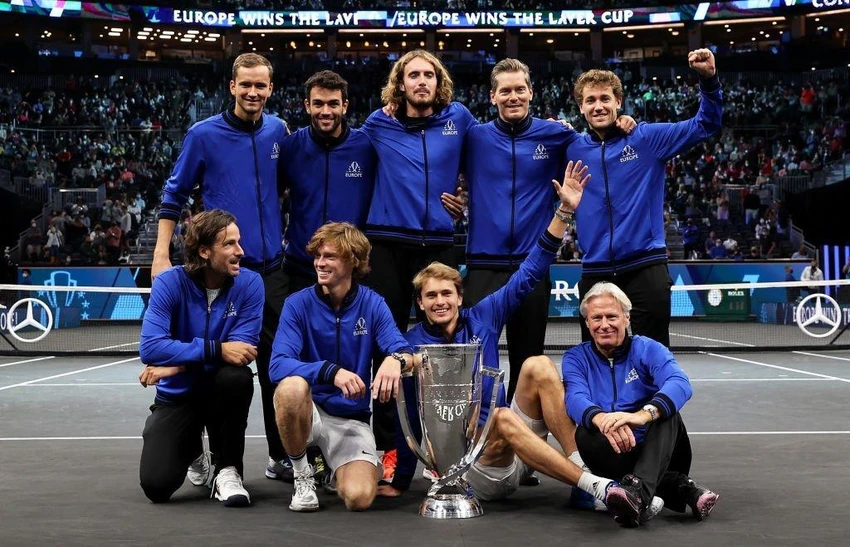 Đội hình Team châu Âu vô địch Laver Cup 2021. Ảnh: GETTY Đội hình Team châu Âu vô địch Laver Cup 2021. Ảnh: GETTY