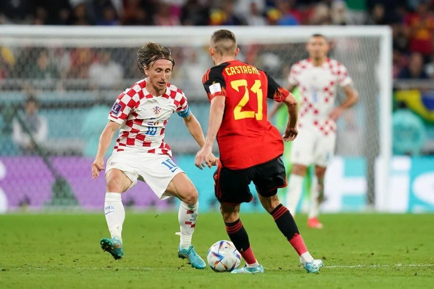 Luka Modric được ví như "cỗ máy vượt thời gian" của tuyển Croatia. Ảnh: GETTY