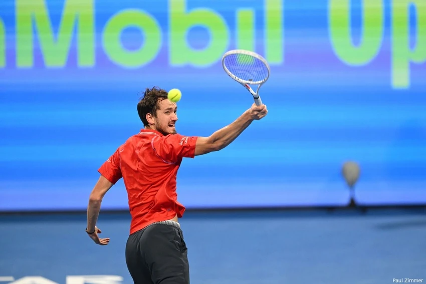 Medvedev tuần thứ hai liên tiếp có mặt ở một trận chung kết ATP. Ảnh: PAUL ZIMMER Medvedev tuần thứ hai liên tiếp có mặt ở một trận chung kết ATP. Ảnh: PAUL ZIMMER