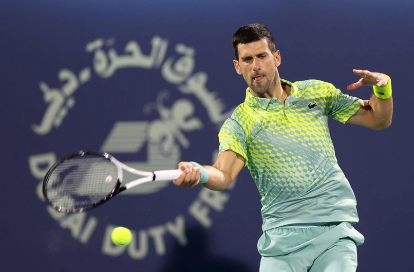 Tay vợt số 1 thế giới khởi động chật vật tại ATP 500 Dubai. Ảnh: GETTY Tay vợt số 1 thế giới khởi động chật vật tại ATP 500 Dubai. Ảnh: GETTY