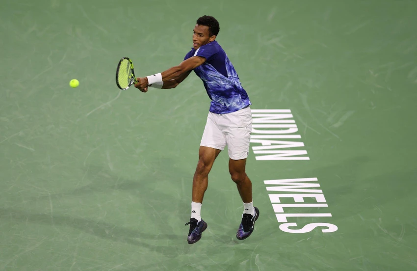 Tay vợt người Canada Auger-Aliassime dừng bước tại tứ kết Indian Wells. Ảnh: GETTY Tay vợt người Canada Auger-Aliassime dừng bước tại tứ kết Indian Wells. Ảnh: GETTY