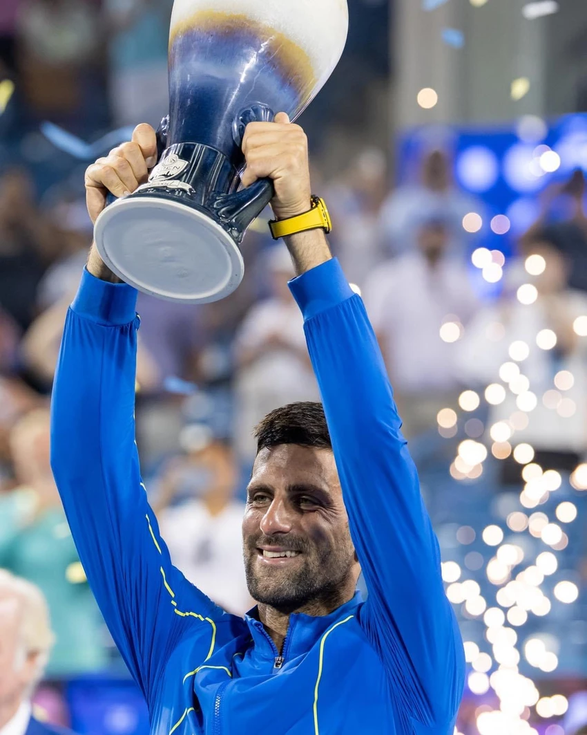 Djokovic chạy đà Mỹ mở rộng bằng chức vô địch Masters Cincinnati Open. Ảnh: GETTY
