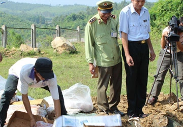 Tiêu hủy 600 kg thịt gà nhập lậu ảnh 1 Tiêu hủy 600 kg thịt gà nhập lậu ảnh 1