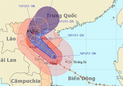 Bão Hải Yến sẽ đổi sang hướng giữa Bắc và Bắc Đông Bắc ảnh 1 Bão Hải Yến sẽ đổi sang hướng giữa Bắc và Bắc Đông Bắc ảnh 1