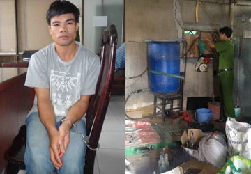 Phá lò rượu giả ở vựa ve chai ảnh 1 Phá lò rượu giả ở vựa ve chai ảnh 1