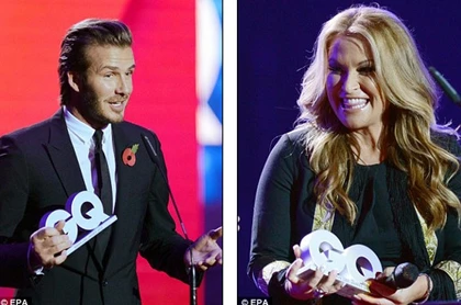 Becks bảnh bao đi nhận giải Người đàn ông của năm ảnh 3 Becks bảnh bao đi nhận giải Người đàn ông của năm ảnh 3