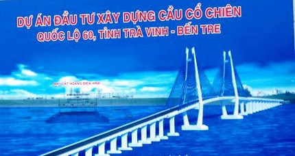 Khởi công cầu Cổ Chiên nối liền Trà Vinh - Bến Tre ảnh 1 Khởi công cầu Cổ Chiên nối liền Trà Vinh - Bến Tre ảnh 1
