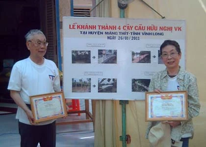Vợ chồng người Nhật xây cầu tặng Việt Nam ảnh 2 Vợ chồng người Nhật xây cầu tặng Việt Nam ảnh 2