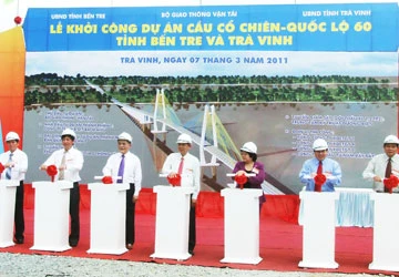Khởi công xây dựng cầu Cổ Chiên: Phá thế “độc đạo” cho tỉnh Bến Tre ảnh 2 Khởi công xây dựng cầu Cổ Chiên: Phá thế “độc đạo” cho tỉnh Bến Tre ảnh 2