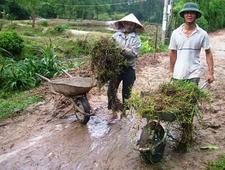 Bí thư chi bộ “rủ” vợ đắp đường cho dân đi ảnh 1