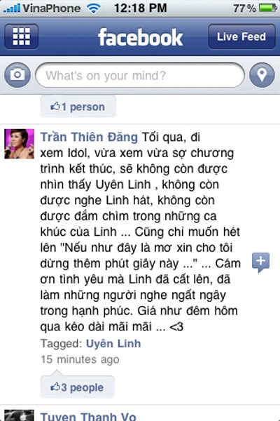 Cộng đồng mạng "điên cuồng" vì giọng hát Uyên Linh ảnh 2 Cộng đồng mạng "điên cuồng" vì giọng hát Uyên Linh ảnh 2