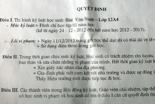 Kỷ luật học sinh, chọn cách nào? - Kỳ cuối: Nên bỏ quy định đuổi học ảnh 1 Kỷ luật học sinh, chọn cách nào? - Kỳ cuối: Nên bỏ quy định đuổi học ảnh 1